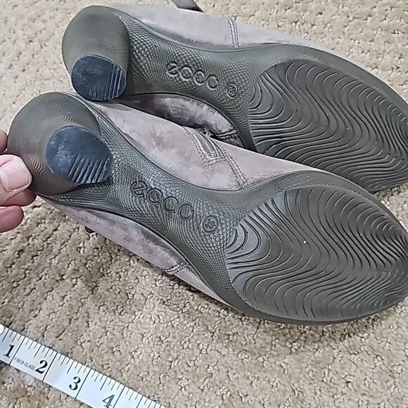 Ecco Grey Leather Ankle Boots Sz 9US or 39 - Picture 8 of 9